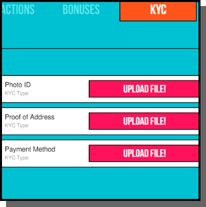 Pokie Pop form for uploading documents