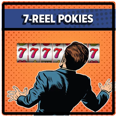 7 Reel Pokie in pop art style