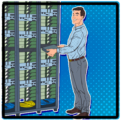 the man in the server room
