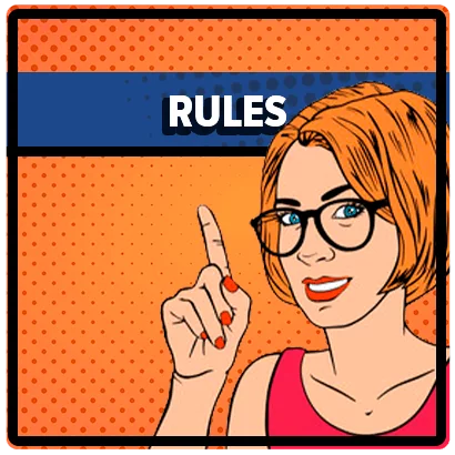 The lady points out the rules in pop art style