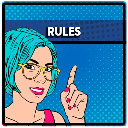 Lady with glasses points her finger at the rules
