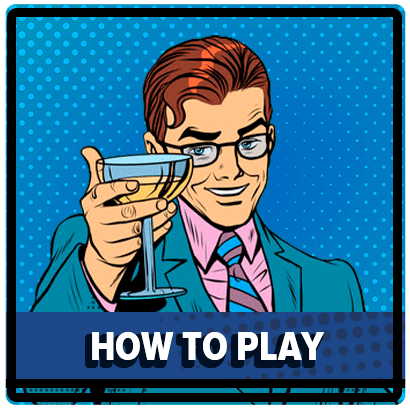 Man holding out a glass in pop art style